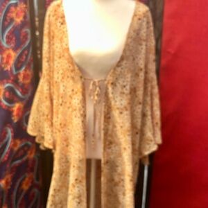 Floral Beige Women's over shirt